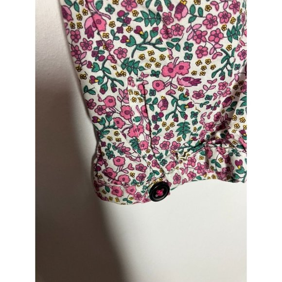 Joules Girls 11-12 Years 1/2 Button Long Sleeve Floral Blouse - Picture 7 of 9